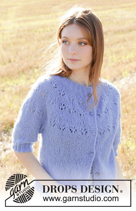 250 40 Floral Lake Cardigan by DROPS Design